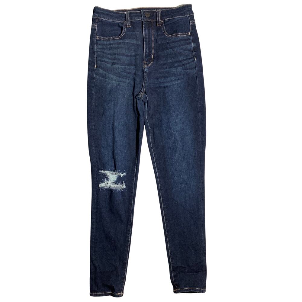 American Eagle Women’s Size 4 High-Rise Distressed Jegging — Casual, Y2K, Edgy